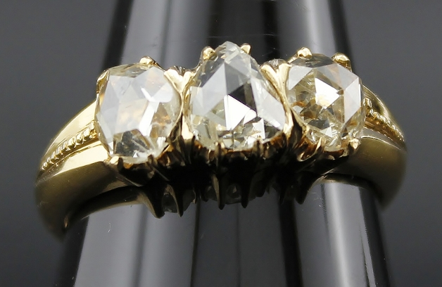 (image for) A RARE 20K ANTIQUE ROSE CUT DIAMOND RING